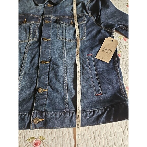 Frye and Co. Patriot Wash Western Trucker Denim Jacket NWT SZ LARGE - Picture 11 of 13